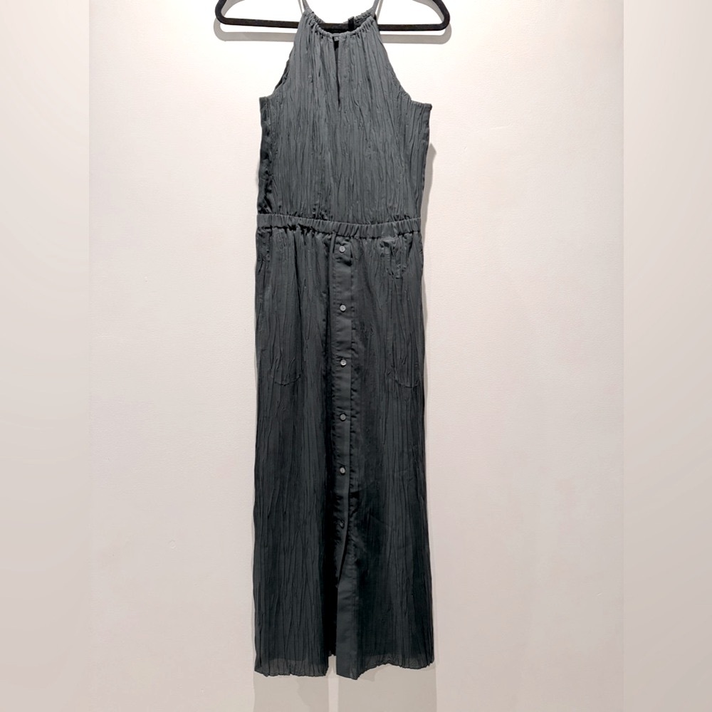 THEORY Size S dark slate colored sundress in excellent condition. Fully lined
